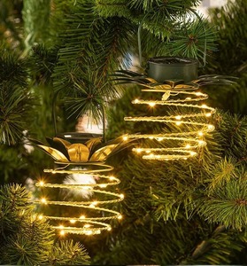 Impermeabile LED filo di ferro arte decorazione per la casa appesa all'aperto lanterna a forma di ananas luci solari da giardino