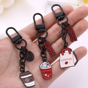 Factory Creative Fashion Versatile <b>Bag</b> Pendant Cute Coffee Metal Keychain Accessories - Product Image 5