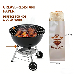 Grease Resistant Serving Bags Aluminum Foil Disposable Food Bags BBQ Take-Out Bags - Product Image 3