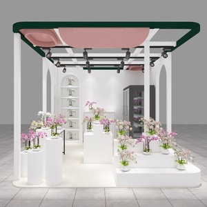 Với đèn <span class=keywords><strong>LED</strong></span>. Gian hàng trưng bày hoa tùy chỉnh. Để sử dụng trong các trung tâm mua sắm, cửa hàng, Cửa hàng Hoa và quầy trưng bày. - Product Image 2