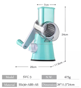 Uso <span class=keywords><strong>en</strong></span> el hogar Mini Manual <span class=keywords><strong>ronda</strong></span> mandolina Slicer de Rotary rallador de queso de nueces vegetales patata - Product Image 5
