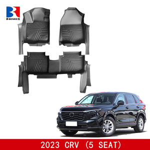 Tapis de sol de voiture 5D en caoutchouc TPE écologique, imperméable et antidérapant, sur mesure, 3 pièces pour Honda CRV (5 places) 2023 - Product Image 2