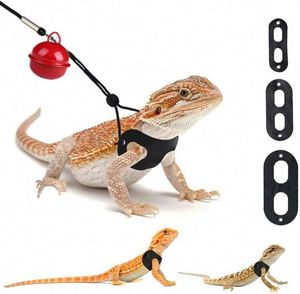 Échantillon Gratuit : Harnais et Laisse Réglables pour Dragon Barbu (S, M, L) en Cuir Souple – Laisse pour Reptiles, Lézards, Amphibiens et Autres Petits Animaux - Product Image 1