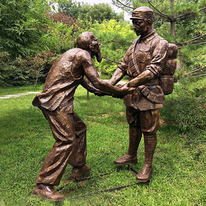 Figuras del Ejército Rojo, Escultura de Resina Hecha a Mano, Arte Tradicional para Exteriores, Montaje en Suelo, Guangdong - Product Image 1