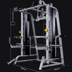 Machine Smith multifonctionnelle avec système de tirage et station de musculation à câble pour l'entraînement de la force du dos, de la poitrine et des bras - Product Image 2