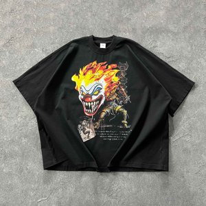 <span class=keywords><strong>Camiseta</strong></span> al por Mayor con Estampado de Jarabe para la Tos, <span class=keywords><strong>Camiseta</strong></span> de Algodón Grueso, Estilo Holgado, Desgastado, Estilo Pro Club, Camisetas Gráficas para Hombre - Product Image 2