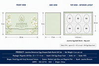 Coffret de 6 bombes de bain personnalisées en forme d'œuf de dragon à l'extrait de jasmin, 80g, à base de plantes, faites à la main, turquoise rose, aromatiques, boîte cadeau OEM