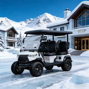 MMC CE Sertifikalı 72V Lityum Pil 14 inç Kaymaz Arazi Tekerlekleri 4+2 Kişilik Çok Fonksiyonlu Elektrikli Golf Arabası 30-50Km/s - Product Image 1