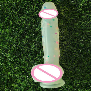 Consolador de confeti, ventosa de silicona transparente realista, juguete sexual para <span class=keywords><strong>mujeres</strong></span>, consoladores de silicona con sensación de piel suave, consoladores anales realistas - Product Image 1