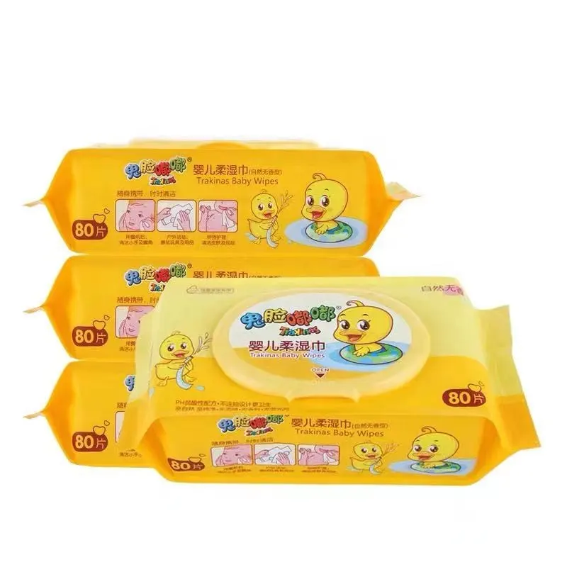 99.9% Water Based Wipes Unscented Sensitive Skin Baby Wet Wipes Free Samples Disposable OEM High Quality Dry Non Woven Baby Wipe