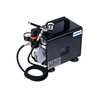 Compresseur d'air à piston portable AS18BK en cuivre 1/4HP à alimentation par gravité pour l'art corporel et les tatouages temporaires
