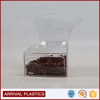 Bacs à bonbons en acrylique transparent personnalisé Céréales Céréales Noix Stockage Distributeur de conteneurs Boîtes de rangement en acrylique pour les sucreries