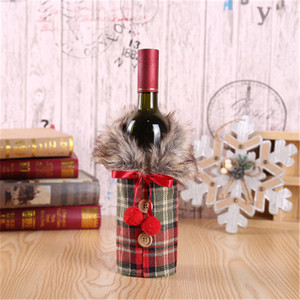 Adornos de <span class=keywords><strong>Feliz</strong></span> <span class=keywords><strong>Navidad</strong></span> para el hogar, cubierta de botella de vino de celosía, suministros de decoración de <span class=keywords><strong>Navidad</strong></span> - Product Image 4