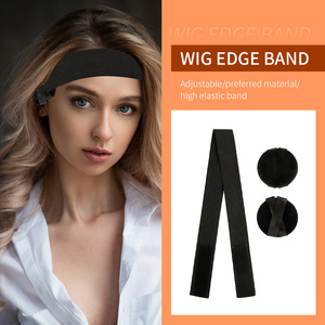Outil d'extension de cheveux Logo personnalisé Bande de perruque avec couvre-oreilles Bandes de tête à bord tressé réglable à la mode Bande de perruque de protection - Product Image 2