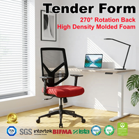 Chaise de bureau ergonomique contemporaine en maille avec accoudoirs 3D réglables, vérin à gaz classe 4, inclinable, mousse moulée haute densité