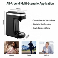 Machine à café à dosettes individuelles avec panier filtrant amovible et lavable, tension large 110-240V, compatible avec les tasses de 8,6 à 13,5 cm pour la cuisine