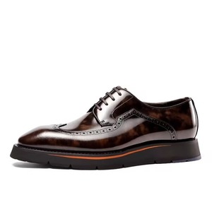Zapatos Oxford de Diseño Clásico y Alta Calidad para Hombre, de Piel Genuina, Punta Cuadrada, Plataforma, Casuales, Antideslizantes y Brillantes - Product Image 3