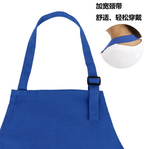 Children's Apron Solid Color Stain Resistant For Art Baking Cooking 1-15 Years S M L XL XXL Size - Product Image 2