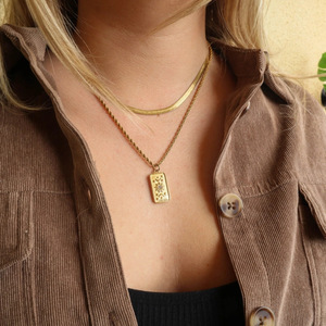 <span class=keywords><strong>2025</strong></span> desain baru baja tahan karat Daisy liontin Fashion 18K tidak pudar, perhiasan Korea kustom grosir, kalung wanita yang menawan - Product Image 5