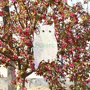 Haierc Fournitures de hibou réfléchissant au laser pour le jardin Hibou réfléchissant suspendu Épouvantail effrayant Oiseau Pigeons <span class=keywords><strong>Oiseaux</strong></span> répulsifs - Product Image 2