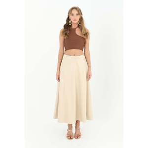 Elegante Falda de Satén con Paneles para Mujer, Cintura Natural, Tela Suave 18202ETK - Product Image 5