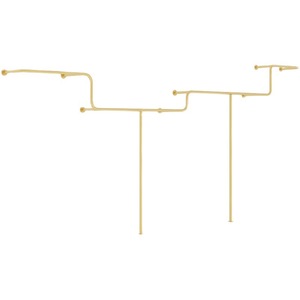 Expositor de Ropa de Hierro Forjado Dorado Estilo Influencer para Tiendas de Ropa, Perchero de Pie para Boutiques de Hombre y Mujer - Product Image 1
