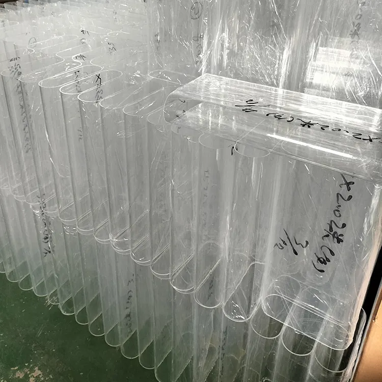 قوانغتشو yishun الصانع مخصص شفافة مربع pmma البلاستيك الأنابيب plexi الزجاج الشفاف الاكريليك مربع أنبوب