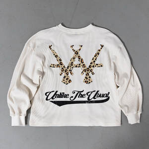 Huili Oem 100% 면 헤비웨이트 긴 소매 티셔츠 남성 사용자 정의 화면 인쇄 와플 니트 박시 그래픽 <span class=keywords><strong>t</strong></span> 셔츠 - Product Image 2