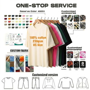 Camiseta de Algodón 230 G, Corte Holgado, Lisa, de Alta Calidad para Hombre, 100% Algodón, Logotipo Personalizado, Cuello Redondo, Estilo Urbano - Product Image 1