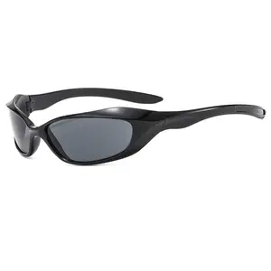 Lbashades 50402 modische Y2K Steampunk Sportbrille UV400 Mode Punk futuristische beliebte Freiluft-Radsport-Sonnenbrille Damen und Herren