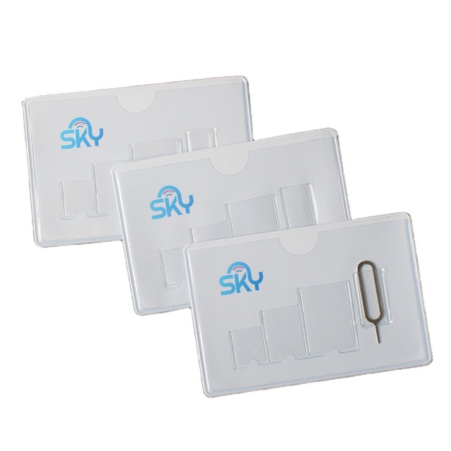 Cheap Factory Supply PVC Sim Card Holder Sleeve Plastic Phone Rfid Phone Card Sd Card Holder