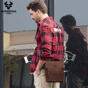 HUMERPAUL Casual Uomini uomini Borsa A Tracolla del Messaggero Della Borsa Dell'annata Borsa In Pelle impermeabile sling Affari singolo sacchetto di crossbody Bag - Product Image 6