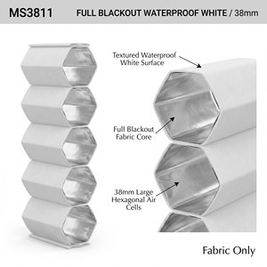 Tissu <span class=keywords><strong>occultant</strong></span> alvéolé 20 mm isolant <span class=keywords><strong>thermique</strong></span> en spunlace pour stores de porte coulissante - Product Image 4