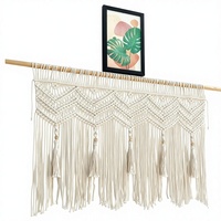 Tapisserie murale en macramé faite à la main, design moderne, 100% coton, prix bas, personnalisable, décoration d'intérieur, salon