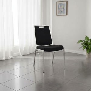 Chaise <span class=keywords><strong>de</strong></span> <span class=keywords><strong>salle</strong></span> à manger sans accoudoirs en gros avec pieds en métal, chaise <span class=keywords><strong>de</strong></span> bureau empilable pour salles <span class=keywords><strong>de</strong></span> conférence et visiteurs - Product Image 5
