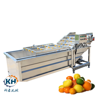 Aangepaste 2025 Nieuwe Ontwerp Automatische Dragon Fruit Wasmachine Luchtbel Reiniging Groente Wasmachine 304 Roestvrij Staal