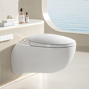 <span class=keywords><strong>WC</strong></span> intelligent électrique mural en céramique haut de gamme, forme œuf, suspendu, automatique, pour salle de bain - Product Image 1