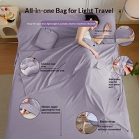Housse de sac de couchage anti-salissure pour voyage et hôtel, drap de lit uni portable, housse de matelas hygiénique et portable