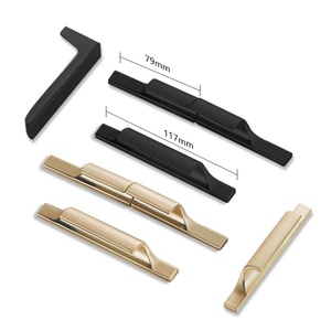 Modern Zinc Alloy Furniture <b>Hardware</b> Handles Pulls Knobs for Wardrobe <b>Kitchen</b> Bedroom Living Room Use-Durable Easy Installation - Product Image 2