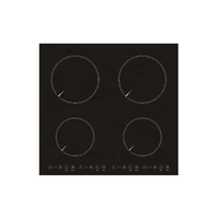 Table de cuisson à induction encastrée multi-brûleurs de 4 mm, résistante aux rayures, à l'usure et aux hautes températures, avec panneau en verre