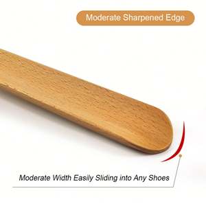 Selector de zapatos de madera ligero de primera calidad para mujeres mayores-Cuerno de zapato magnético de borde liso de 55CM, esencial antideslizante para el cuidado del hogar - Product Image 2