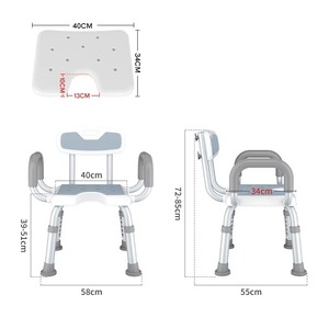 Good Quality Bathroom Adjustable <b>Bath</b> Chair Shower Chair for Elderly - Product Image 2