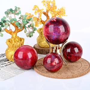 Wholesale Red Moonstone Sphere Natural Healing <b>Crystal</b> Craft <b>Ball</b> Laser Printed and Polished for Meditation - Product Image 4