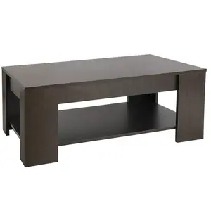레저 거실 원목 블랙 다기능 접이식 리프트 커피 테이블 공간 절약 큰 수납 커피 테이블