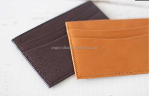 Porta carte d'identità su entrambi i lati in morbida pelle Nappa porta biglietti da visita promozione regalo all'ingrosso fatto a mano - Product Image 4