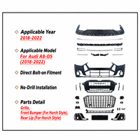 Kit de conversion de calandre de pare-chocs avant style PA D5 sans remplacement de phares pour Audi A8 D5 2018-2022 style S8