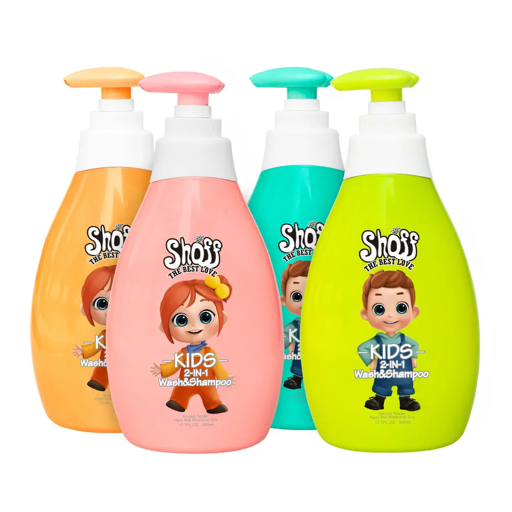 SHOFF 500มิลลิลิตร2021ผลิตภัณฑ์ใหม่ด้านบนจรดเท้าล้างเด็กผมและร่างกายทำความสะอาดทารกแชมพูและเจลอาบน้ำ