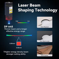 Machine de gravure laser à diode 3D multifonctionnelle 4,5 W avec refroidissement par air, moteur servo, contrôle Ruida, type portique CNC pour bois, pierre, verre