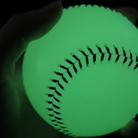 Balle de baseball en cuir phosphorescente, taille officielle, pour l'entraînement nocturne et comme cadeau