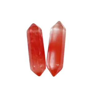 Watermelon Quartz 12-Faceted Vogel Pencil Point | Crystal Pencil Point Supplier